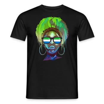 Sierra Leone - Männer T-Shirt - Schwarz - Vorne - AI Model Male 178 light (178cm)