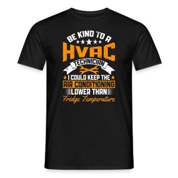 HVAC Techniker Design Für HVAC Lüftungstechniker - Men's T-Shirt - black - Front - AI Model Male 178 light (178cm)