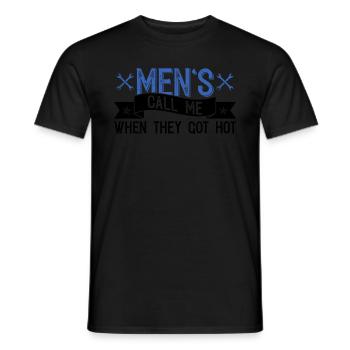 HVAC Techniker Design Für HVAC Lüftungstechniker - Men's T-Shirt - black - Front - AI Model Male 178 light (178cm)