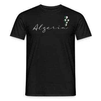 Algerien - Männer T-Shirt - Schwarz - Vorne - AI Model Male 178 light (178cm)
