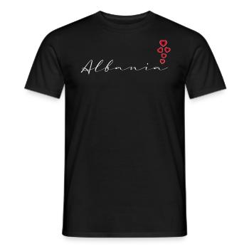 Albania - Men's T-Shirt - black - Front - AI Model Male 178 light (178cm)