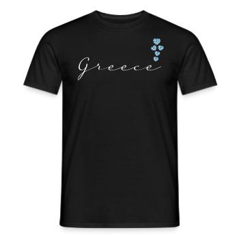 Griechenland - Männer T-Shirt - Schwarz - Vorne - AI Model Male 178 light (178cm)