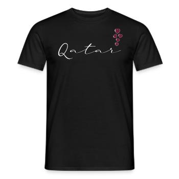 Qatar - Men's T-Shirt - black - Front - AI Model Male 178 light (178cm)