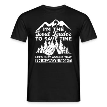Pfadfinderführer-design Für Einen Jungenmeister - Men's T-Shirt - black - Front - AI Model Male 178 light (178cm)