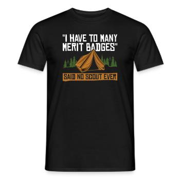 Cub Scouting Design Für Einen Pfadfinderführer - Men's T-Shirt - black - Front - AI Model Male 178 light (178cm)