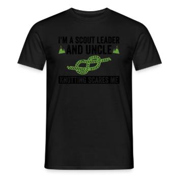Scout Leader Onkel Design Für Einen Cub Master - Men's T-Shirt - black - Front - AI Model Male 178 light (178cm)