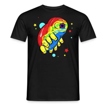 Rainbow Tardigrade - Men's T-Shirt - black - Front - AI Model Male 178 light (178cm)