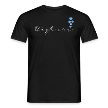 Ouïghours - T-shirt homme - noir - Devant - AI Model Male 178 light (178cm)