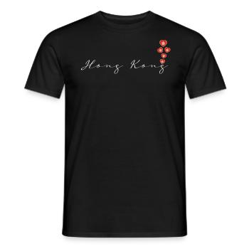 Hong Kong - T-shirt homme - noir - Devant - AI Model Male 178 light (178cm)