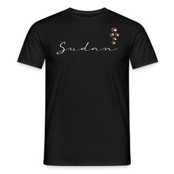 Sudan - Men's T-Shirt - black - Front - AI Model Male 178 light (178cm)