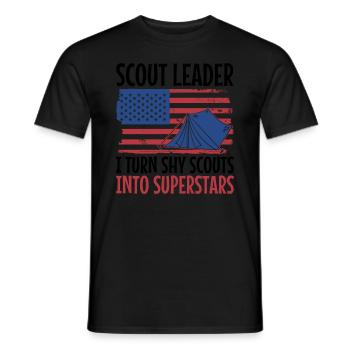 Pfadfinderführer Usa Design Für Einen - T-shirt homme - noir - Devant - AI Model Male 178 light (178cm)