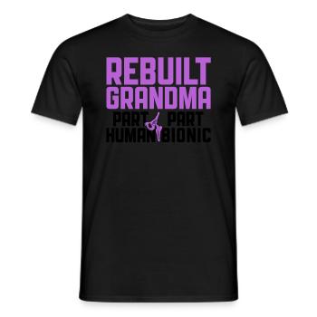 Umgebautes Hüft-opa-design Für Eine Person Nach - Men's T-Shirt - black - Front - AI Model Male 178 light (178cm)