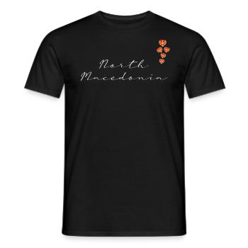 Macédoine du Nord - T-shirt homme - noir - Devant - AI Model Male 178 light (178cm)