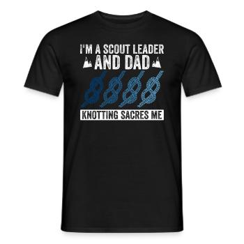 Pfadfinder-vater-design Für Einen - Men's T-Shirt - black - Front - AI Model Male 178 light (178cm)