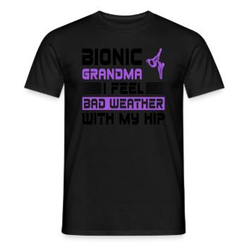Umgebautes Hüft-oma-design Für Eine Oma Nach Einer - Men's T-Shirt - black - Front - AI Model Male 178 light (178cm)