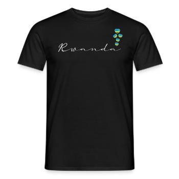 Ruanda - Männer T-Shirt - Schwarz - Vorne - AI Model Male 178 light (178cm)