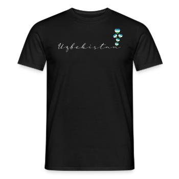 Ouzbékistan - T-shirt homme - noir - Devant - AI Model Male 178 light (178cm)