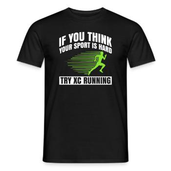 Xc-laufdesign Für Einen Xc-läufer Und Cc-läufer - Männer T-Shirt - Schwarz - Vorne - AI Model Male 178 light (178cm)