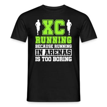 Xc-laufdesign Für Einen Cc-läufer - Männer T-Shirt - Schwarz - Vorne - AI Model Male 178 light (178cm)