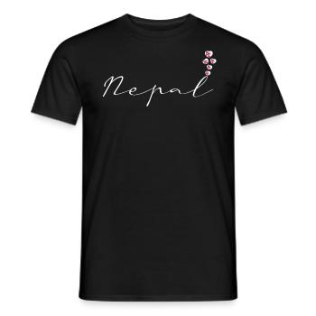 Nepal - Men's T-Shirt - black - Front - AI Model Male 178 light (178cm)