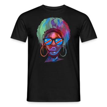 Demokratische Republik Kongo - Männer T-Shirt - Schwarz - Vorne - AI Model Male 178 light (178cm)