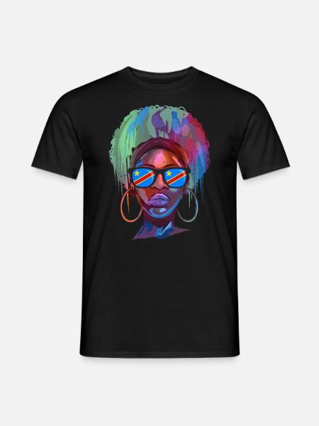 Repubblica Democratica del Congo - Mænd T-shirt - sort