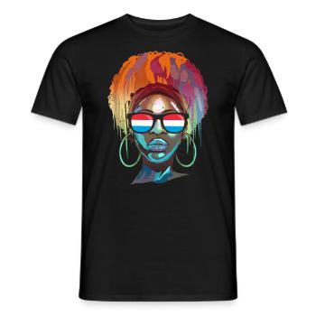 Luxembourg - T-shirt homme - noir - Devant - AI Model Male 178 light (178cm)