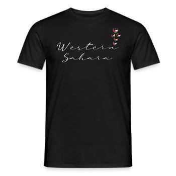 Sahara occidental - T-shirt homme - noir - Devant - AI Model Male 178 light (178cm)