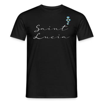 St. Lucia - Männer T-Shirt - Schwarz - Vorne - AI Model Male 178 light (178cm)