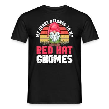 Gnome Jardinage Anti Valentinstag Gartenzwerg - T-shirt homme - noir - Devant - AI Model Male 178 light (178cm)