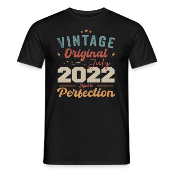 Juli 2022 Geburtstag Juli 2022 Original 2022 Juli - Männer T-Shirt - Schwarz - Vorne - AI Model Male 178 light (178cm)