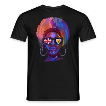 Turks et Caicos (Îles) - T-shirt homme - noir - Devant - AI Model Male 178 light (178cm)