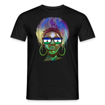 Lesotho - Männer T-Shirt - Schwarz - Vorne - AI Model Male 178 light (178cm)