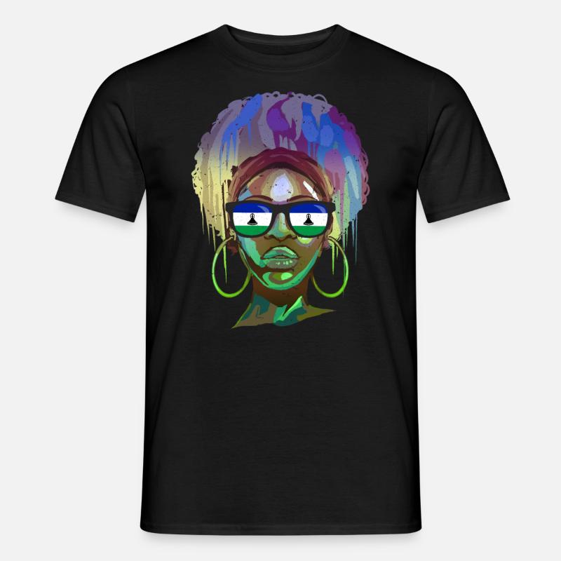 Lesotho - Männer T-Shirt - Schwarz