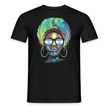 Argentinien - Männer T-Shirt - Schwarz - Vorne - AI Model Male 178 light (178cm)