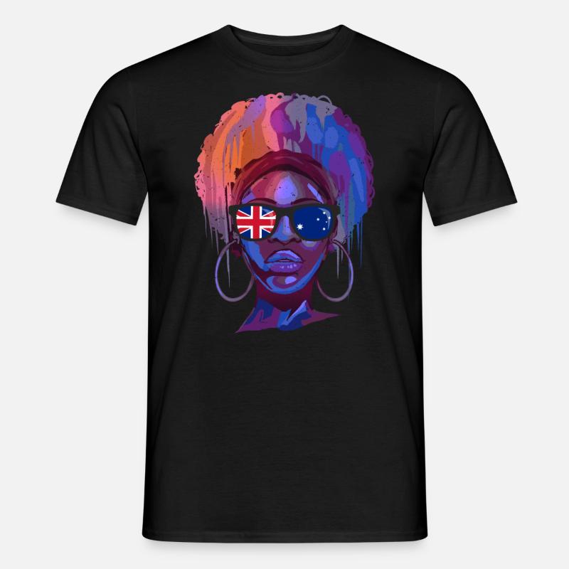 Australien - Männer T-Shirt - Schwarz