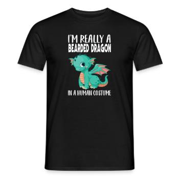 Bearded Dragons Design Bearded Dragon Lovers - Men's T-Shirt - black - Front - AI Model Male 178 light (178cm)