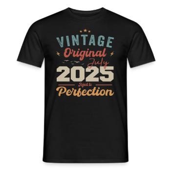 Juli 2025 Geburtstag Juli 2025 Original 2025 Juli - Männer T-Shirt - Schwarz - Vorne - AI Model Male 178 light (178cm)