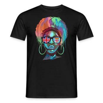 Fiji - Men's T-Shirt - black - Front - AI Model Male 178 light (178cm)