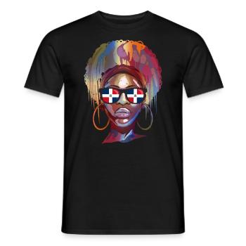 République dominicaine - T-shirt homme - noir - Devant - AI Model Male 178 light (178cm)