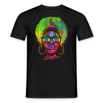 Ethiopia - Men's T-Shirt - black - Front - AI Model Male 178 light (178cm)