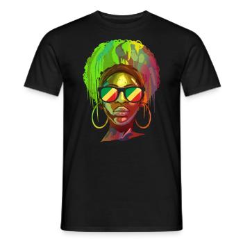 Kongo Republik - Männer T-Shirt - Schwarz - Vorne - AI Model Male 178 light (178cm)