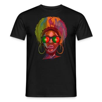 Portugal - T-shirt homme - noir - Devant - AI Model Male 178 light (178cm)
