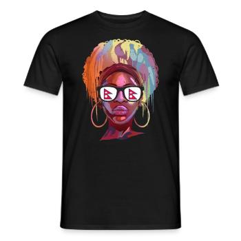Nepal - Men's T-Shirt - black - Front - AI Model Male 178 light (178cm)