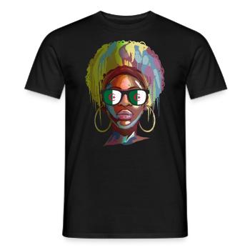 Algerien - Männer T-Shirt - Schwarz - Vorne - AI Model Male 178 light (178cm)