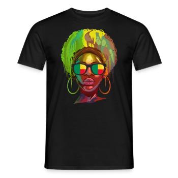 Benin - Männer T-Shirt - Schwarz - Vorne - AI Model Male 178 light (178cm)