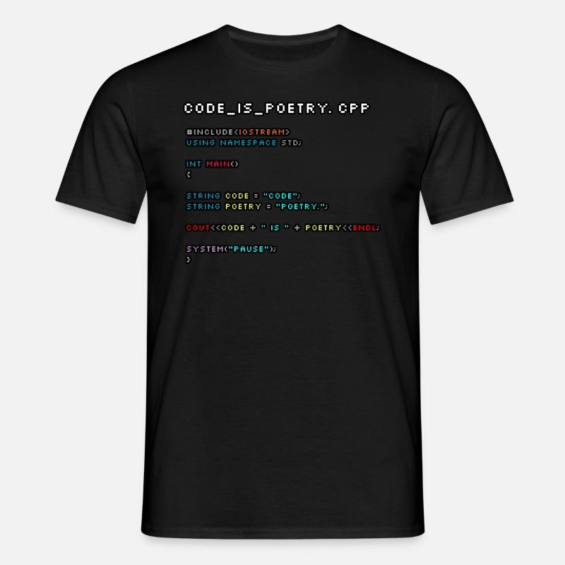 Code ist Poesie.CPP - Männer T-Shirt - Schwarz