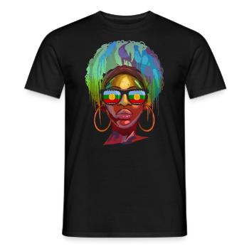 Mapuche - Männer T-Shirt - Schwarz - Vorne - AI Model Male 178 light (178cm)