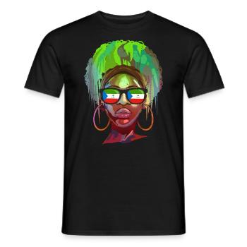 Guinée équatoriale - T-shirt homme - noir - Devant - AI Model Male 178 light (178cm)