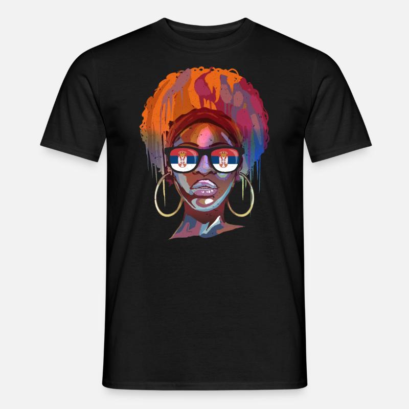 Serbien - Mænd T-shirt - sort